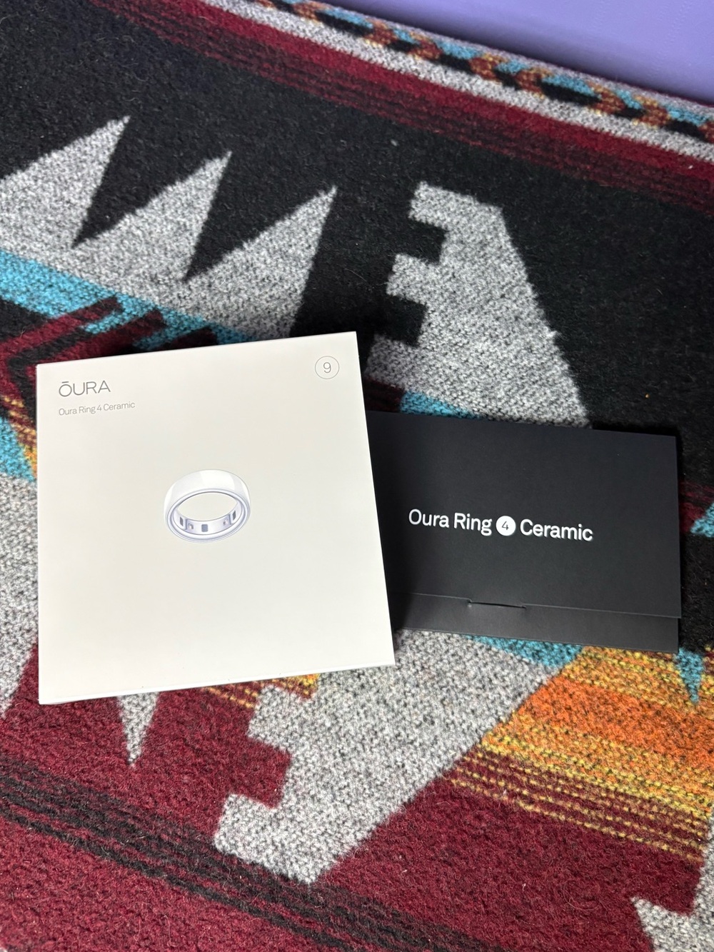 Oura Ring 4 - Ceramic White - Size 9